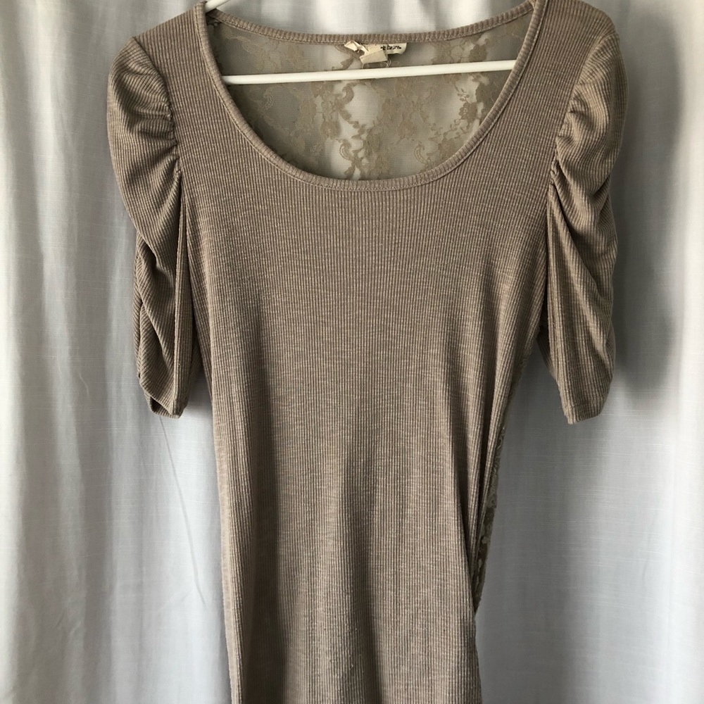 Lace back top